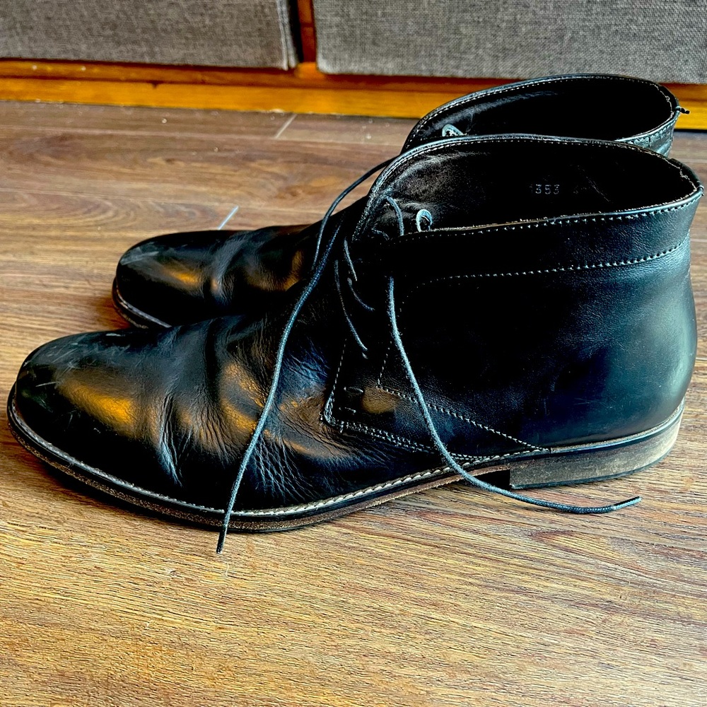 Luca del Forte Italian lace up boots in black, size 42